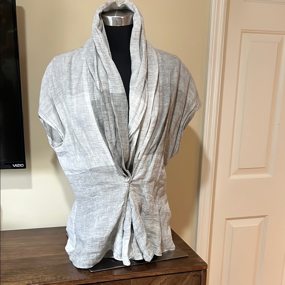 Gray Draped Top - image 1